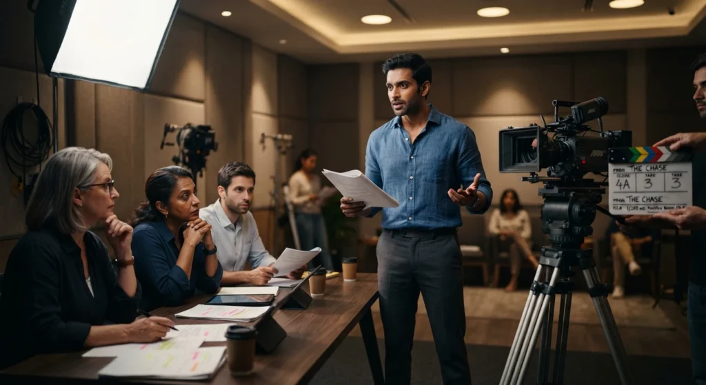 latest-acting-audition Indian actor attending a professional acting audition